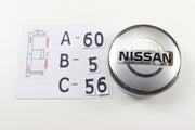 Nissan Kromi-Hopeat Vannekeskiöt ; Yleismalli 60mm (4kpl sarja)