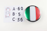 Yleismalliset vannekeskiöt ; 60mm ; Italian Lippu (4kpl sarja)