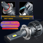 LED AJOVALOT 10000lm TEHO + CANBUS + 360° (2kpl sarja)