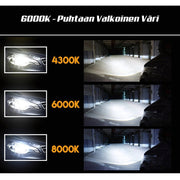 Xenon Muunnossarjan Polttimot 6000K (35W) H1 H3 H4 H7 H11 HB3 HB4 Ym. (2kpl sarja)