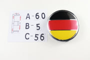 Yleismalliset vannekeskiöt ; 60mm ; Saksan Lippu (4kpl sarja)