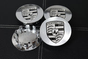 Porsche Vannekeskiöt / Kromi-Musta-Valkoiset / 75mm (4kpl sarja)