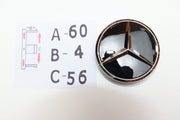 Mercedes-Benz Kiiltävän Mustat Vanteiden Keskikupit / 60mm (4kpl sarja)