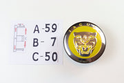 Jaguar Kromi-Keltaiset 59mm Vannekeskiöt (4kpl sarja)