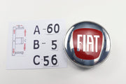 Fiat Punaiset Yleismalliset Vannekeskiöt 60mm (4kpl sarja)