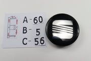 Seat Kromi-Mustat Vanteiden Keskikupit / Yleismalliset 60mm (4kpl sarja)