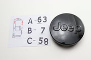 JEEP Mustat Vannekeskiöt ; 63mm (4kpl sarja)