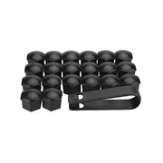 Pyöränpultti / -mutterisuojat ; Mustat ; 17mm