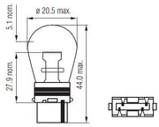 P27W (3156 / T25) Henkulankapolttimo (1kpl)