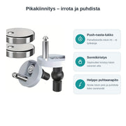 WC-istuimen Saranapultit 2 kpl – Universaali Pikakiinnitys, 14–16 mm Reiät