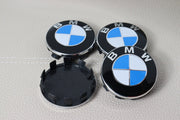 BMW Vanteiden Keskikupit / Sini-Valkoiset / 56mm (4kpl sarja)