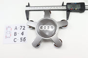 Audi vannekeskiöt ; Harmaa 5-Sakarainen Tähti 116mm (4kpl sarja)