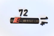 Audi Takakontin / Lokasuojan SLINE Merkki 72mm (Mattamusta)
