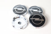 Opel 60mm Mustat Vannekeskiöt (4kpl sarja)