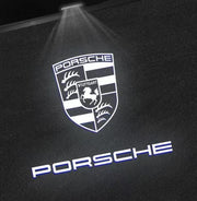 Porsche logolliset projektorivalot oviin ; 2kpl sarja (MALLI #2)