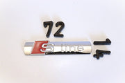 Audi Takakontin / Lokasuojan SLINE Merkki 72mm (Kromi-Punainen)