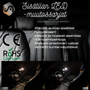 Nissan Fuga (Y51) Sisätilan LED -sarja – 17 -osainen
