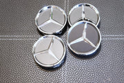 Mercedes-Benz Matta-Mustat Vanteiden Keskikupit / 60mm (4kpl sarja)