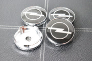 Opel 60mm Mustat Vannekeskiöt (4kpl sarja)