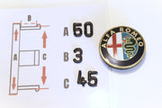 Alfa Romeo 50mm Vannekeskiöt ; Kultaiset (4kpl sarja)