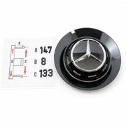 Mercedes-Benz vannekeskiöt – Kromitähti, Kromi-Kiiltävän-Musta – ISOT (4kpl sarja)