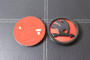 SKODA Musta-Punaiset etu- / taka merkit 80/90mm