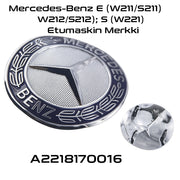 Mercedes-Benz W211/W212/W221 Etumaskin Merkki ; Sininen Seppele ; 48mm Lätkä