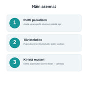 WC-istuimen Saranapultit 2 kpl – Universaali Pikakiinnitys, 14–16 mm Reiät