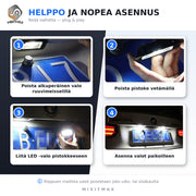 Hyundai Santa Fe LED rekisterikilven valot — kirkkaan valkoinen 6000K (2kpl sarja)