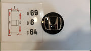 Honda Kromi-Mustat 69mm Vannekeskiöt (4kpl sarja)