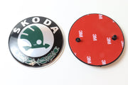 SKODA Vanhan tyyliset konepellin / takakontin merkit 80mm / 90mm