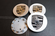 Porsche Vannekeskiöt / Hopea-Musta-Valkoiset / 75mm (4kpl sarja)