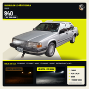 VOLVO 940 1990-1998 LED-päivityssarja ulkovaloihin (ajovalot, vilkut, sumuvalot, peruutusvalot)
