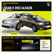 RENAULT LOGAN II 2013--> LED-päivityssarja ulkovaloihin (ajovalot, vilkut, sumuvalot, peruutusvalot)
