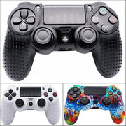 Silikonikuoret PS4 DualShock ohjaimelle ; VÄREJÄ + KUVIOLLISIA