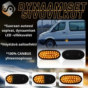 Sprinter / Crafter Dynaamiset LED aaltoefekti sivuvilkut ; Tumma/Kirkas kotelo