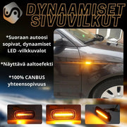 Audi Dynaamiset sivuvilkut dynaamisella aaltoeffektillä ; Tumma/Kirkas kotelo (2kpl sarja)