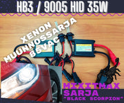 HB3 / 9005 Xenon muunnossarja 6000K ; 35W - 3200lm (Black Scorpion)