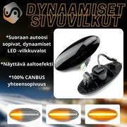 Renault Koleos Dynaamiset LED aaltoefekti sivuvilkut ; Tumma/Kirkas kotelo (2kpl sarja)