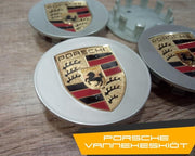Porsche vannekeskiöt / Kulta-Hopeat / 75mm (4kpl sarja)