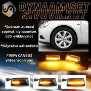 Opel Dynaamiset LED aaltoefekti sivuvilkut ; Tumma/Kirkas (2kpl sarja)