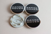 Land Rover vannekeskiöt – Range Rover, Kromi-musta – 62mm (4kpl sarja)
