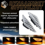 BMW LED vilkkuvalot dynaamisella aaltoefektillä ; Tumma/Kirkas kotelo (2kpl sarja)