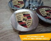 Porsche vannekeskiöt / Kulta-Kromit / 75mm (4kpl sarja)