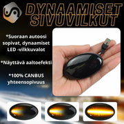 Mercedes A / Vito LED sivuvilkut ; Aaltoefekti ; Tumma/Kirkas