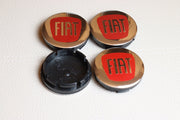 Fiat Kromi-Punaiset Vannekeskiöt 56mm (4kpl sarja)