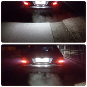 MB C W203 Kirkkaat LED rekisterikilven valot ; 6000K valkoinen luksus sävy (2kpl sarja)