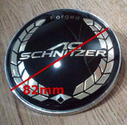 BMW Etu- ja takamerkit / AC Schnitzer musta / 82mm & 74mm