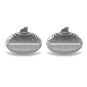MINI R55-R59 LED sivuvilkut aaltoefektillä ; Tumma,Kirkas ja oranssi kotelot (2kpl sarja)