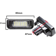 MB W220 Kirkkaat LED rekisterikilven valot ; 6000K valkoinen luksus sävy (2kpl sarja)